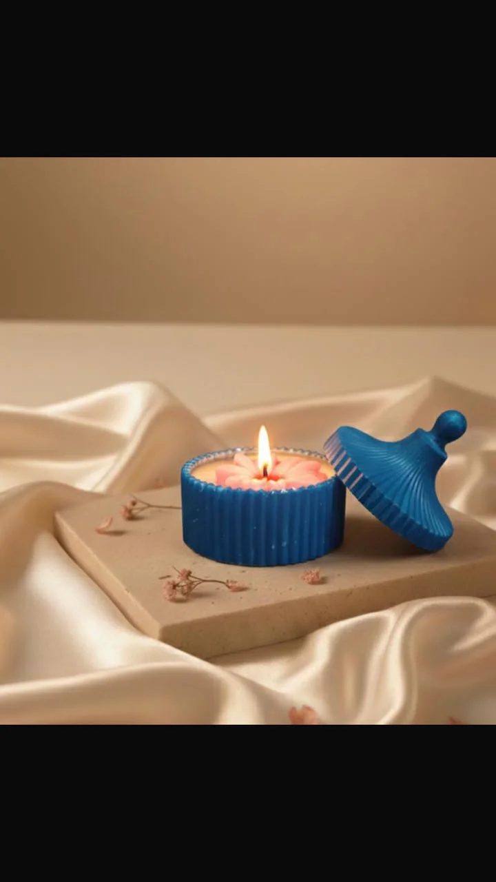 Strip jar with candle