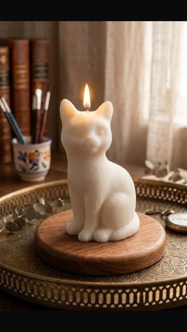 cat candel decuration piece